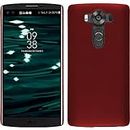 PhoneNatic Case kompatibel mit LG V10 - Hülle rot gummiert Hard-case Cover