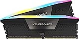 CORSAIR VENGEANCE RGB DDR5 RAM 32GB (2x16GB) 6400MHz CL36 Intel XMP iCUE Compatible Computer Memory - Black (CMH32GX5M2B6400C36)