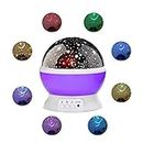IXWQ Plastic Star Master Night Lamp Rotating Projector For Baby Room Bedroom Lights Galaxy Projector Kids For Diwali Home Decor With Usb Wire Colorful Romantic Led (Multicolour)