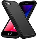 Moment Dextrad Compatible for iPhone SE 2022 Case,iPhone 8 Case,iPhone 7 Case,iPhone SE 2020 Case,Hard Back & Soft TPU Dual Layer,Slim Cover,Anti-Scratch,Full Body Shockproof Protective (Black)
