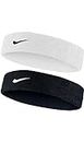 STEFFER Cotton Sport Headband for Men and Women - Sports Headband for Workout & Running, Gym Workout,Yoga Sweatband-All Sports Wear Headband Fitness Band Unisex, Pack of 2 (Black & White)