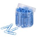 Paper Clips 2 Inch Vinyl Coated with Box for Office Home Blue Count 100