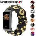 For Fitbit Charge 3 / 4 Color Scrunchie Watch Band Cloth Soft Strap Wristband
