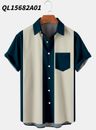 Abbigliamento Uomo Camicie Bowling Stile Rockabilly Moda Indie Uomo Camicie Hot