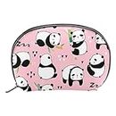 Women Makeup Pouch Girl Cosmetic Bag Kawaii Panda Bears Coin Purse Travel Bags for Toiletries with Zipper