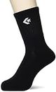 Converse CB121053 Basketball Mid-Length Socks, multicolor (black/white), 27.5-29.0 cm
