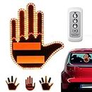 YvBeR Hand Gesture Light for Car, New Finger Light, LED Car Rear Window Sign, Car Finger Light with Remote Control, LED Sign for Car, Funny LED Car Gadgets and Accessories
