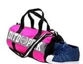Pink Sport Duffle Bag Sports Gym Bag with Shoe Compartment…