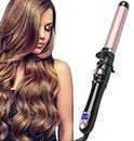Aibeau Automatic Rotating Hair Curler, 28MM Curling Iron with LCD Display 100-220℃, Large Barrel Beach Hair Waver Curling Wand for Waves, Beach Curls, 1H Auto Off, Gift for Women