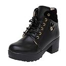 XE Looks 100% Vegan Leather & Comfortable Casual Black Boots for Women