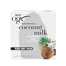 OGX Coconut Milk Festes Shampoo (80g), seifenfreie Haarpflege mit Kokosöl & 79% natürlichen Inhaltsstoffen für trockenes Haar
