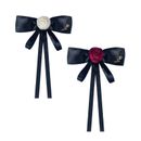 Stylish Necktie with Ribbon and Camellia Vintage Lapel Clothing Accessories