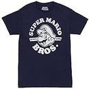 Fifth Sun Men's Nintendo Super Mario Bros Jump Face Graphic T-Shirt (XX-Large, Navy)
