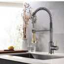 AvaMalis A|m Aquae Pull Out Touch Single Handle Kitchen Faucet w/ Accessories, Stainless Steel | 16 H in | Wayfair 304-kitchen-faucet