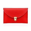 (red) - Fashion Women Handbag Shoulder Bags Envelope Clutch Crossbody Satchel Purse Leather Lady Messenger Hobo Bag - Red
