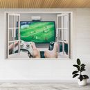 Gamer Gamepad Controller Konsole 3D Fenster Ansicht Wand Aufkleber Poster Aufkleber A758