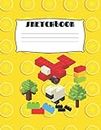 Building Blocks Sketchbook For Boys: Sketchpad: A Large Blank Building Blocks Sketchbook For Boys or Girls, 200 Pages, 8.5" x 11", For Drawing, Sketching & Crayon Coloring (Kids Drawing Books)