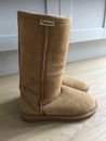 BEARPAW Honey coloured mid calf suede sheepskin boots stamped 6 more like a UK 4