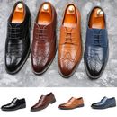 Mens Fashion Brogues Smart Formal Office Casual Lace Up Oxford Brogue Shoes Size