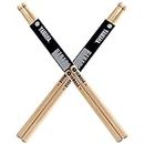 HASTHIP® 7A Drum Sticks Maple Drumsticks, 2 Pair 15.5inch Drum Sticks Set, Wood Drumsticks Drum Accessories for Adults & Youth, Oval Wood Tip, Perfect for Pros and Beginners