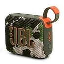 JBL Go 4 in Camo - Portable Bluetooth Speaker Box Pro Sound, Deep Bass and Playtime Boost Function - Waterproof and Dustproof - 7 Hours Runtime