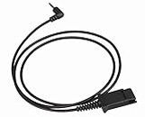 TruVoice 2.5mm Jack to QD Bottom Adapter Cable - Compatible/Replacement for Plantronics 2.5mm Port - Polycom IP 320, IP321, IP330, IP331, Cisco SPA Phones, AT&T & Cordless Phone with 2.5mm Port