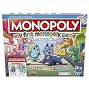 Monopoly My First Monopoly Game, gioco da tavolo per bambini dai 4 anni in su 2 lati, strumenti di insegnamento giocoso per famiglie, multicolore