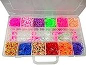 3A FEATURETAIL 2400 Loom Band Kit for DIY Crafts, Rainbow Loom Band Set with Loom Board for Bracelet Making
