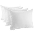 Craft Native Pack of 4 Zippered Pillow Protectors 100% Cotton - Breathable Pillow Cases - UK Standard ( 48 X 74 Cm ) Anti Allergy Dust Mite Premium Pillow Covers