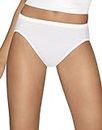 Hanes Women'S Ultimate Cotton Comfort Hi-Cut Panties All White Colors 4-Pack