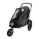 Breeze Black | Luxury Dog Bike Trailer | Large Sized Jogger | One-Hand Fold | Air Tires | INCL Rain Cover | Tire Pump | Bike Adapter