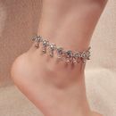 Silver Colour Chain Anklet Womens Flower Beach Ankle Jewellery Foot Accessoires