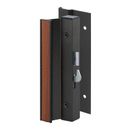 Prime-Line Black Aluminum, Sliding Door Handle Set w/ Hook Lock (Single Pack) in Black/Brown | 7.13 H x 2.63 W x 2.25 D in | Wayfair C 1003