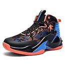 rongfenghuang Sports Shoes Running Shoes Men's Shoes Basketball Shoes Men's Sneakers, Blackorange, 10