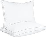 Utopia Bedding Gusseted Pillow (2-Pack) Bed Pillows - Side Back Sleepers - White Gusset - Queen - 18 x 26 Inches