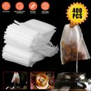 400Pcs Tea Bags Disposable Drawstring Flip Empty Teabags Herb Loose Teas Filters
