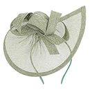 minkissy Fascinators Hat Women Tea Party Headwear with Mesh Wedding Headpieces Hair Accessories for Women Girls Light Green
