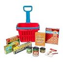 Melissa and Doug Fill and Roll Grocery Basket Play Set (Play Food, Durable Construction, 11 Pieces, 55.88 cm H x 26 cm W x 29.84 cm L)