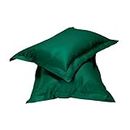 Stoa Paris Emerald Green Satin Pillow Covers, Quick Dry Fabric Pillow Cover Set from Date Night Collection, Gift for Couples & Weddings