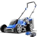 WILD BADGER POWER Lawn Mower 40V Brushless 18" Cordless, 5 Cutting Height Adjustments Electric Lawn Mower, Quickly Folding Within 5’s, 4.0AH Battery and Super Charger Included.