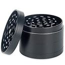 H&S Herb Grinder Metal 4 Piece 2.2" Pocket Grinder Spice Mini Crusher Mill with Pollen Catcher and Magnetic Lid