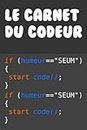 LE CARNET DU CODEUR: Carnet idéal pour codeur développeur html css javascript java python c++ c php de haute qualité | 120 pages | 6x9po | lignées