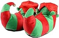 KOMTO Girls Santa Hat Design Indoor Shoes Party Shoes Best For Christmas Gift Plush Slipper For Girl And Boys Multicolor Uk Size 2