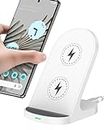 15W Fast Pixel Phone Wireless Charger Stand for Google Pixel 8 7 Pro 7a 6Pro 5 4XL 3, Qi Certified Android Phone Wireless Charging Station for Samsung Galaxy Z Fold 5 Z Flip 5 S24 S23 S22 S21 Note 20