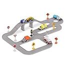 Driven by Battat Car for Kids Playset – Connectable Tracks – Toy Vehicles & Road Signs – 3 Years + – Safe & Clean City Crew (57pc), WH1078Z, Multicolore