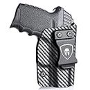 SCCY CPX-1 CPX-2 Holster, IWB Carbon Fiber Kydex Tailored Fit: SCCY CPX1 / CPX2 Pistol - Not Fit Rail - Inside Waistband Appendix Concealed Carry Holster, Adj. Posi-Click Retention & Cant, Right