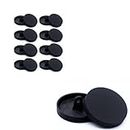 Ani Accessories 10 mm Metal Flat Shank Button for Kids Clothing Doll/Toys Clothing DIY Art & Crafts Used for Decoration Crafts Pack of 8 (16 L, Black)