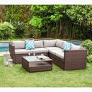 Wrought Studio™ Newagen 2 Piece Outdoor Furniture Set Sofa Cushions, Glass Coffee Table | Wayfair 90735B7CAACE448DAFA36C9E59A1F161
