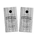 Fireball Whiskey style digitally printed Cornhole Board Wrap Cornhole Skins