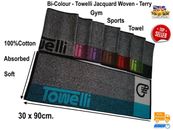 TOWELLI / Sports Gym Towel / Fitness / Sweat / 100%Cotton / Terry / Bi-Color